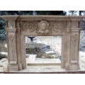 decoración del hogar de lujo de piedra natural chimenea de mármol de oro chimenea